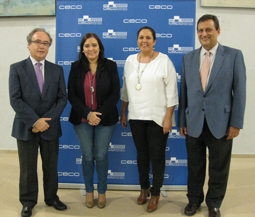 RESPONSABLES DE CECO SE REÚNEN CON LAS DELEGADAS DE DESARROLLO ECONÓMICO Y EMPLEO DE LA DIPUTACIÓN